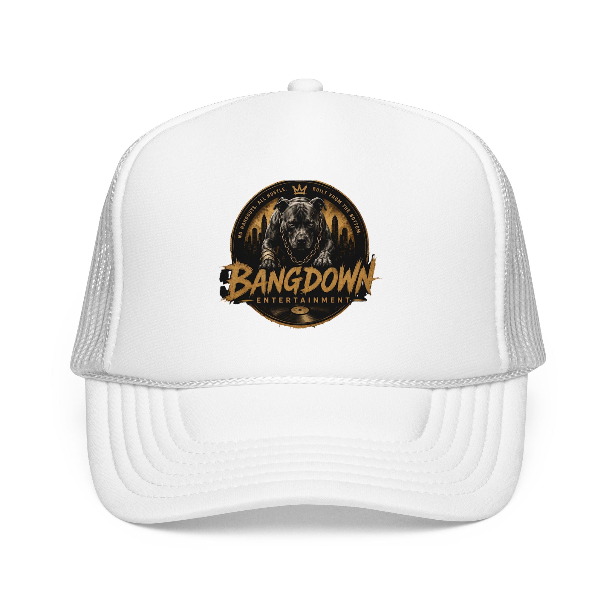 Bangdown Eagle Foam Trucker Hat — Vintage Wildlife Logo Mesh Cap