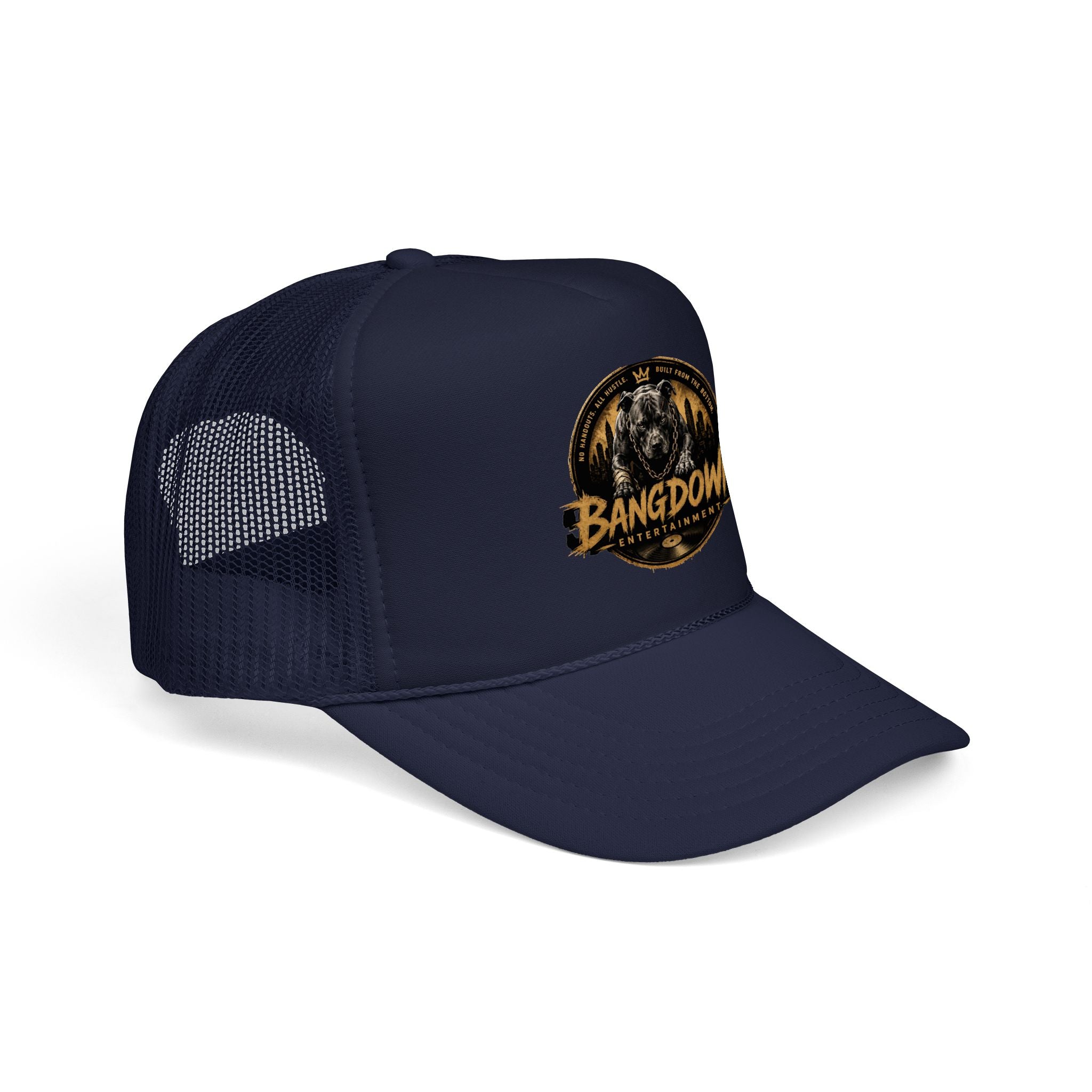Bangdown Eagle Foam Trucker Hat — Vintage Wildlife Logo Mesh Cap