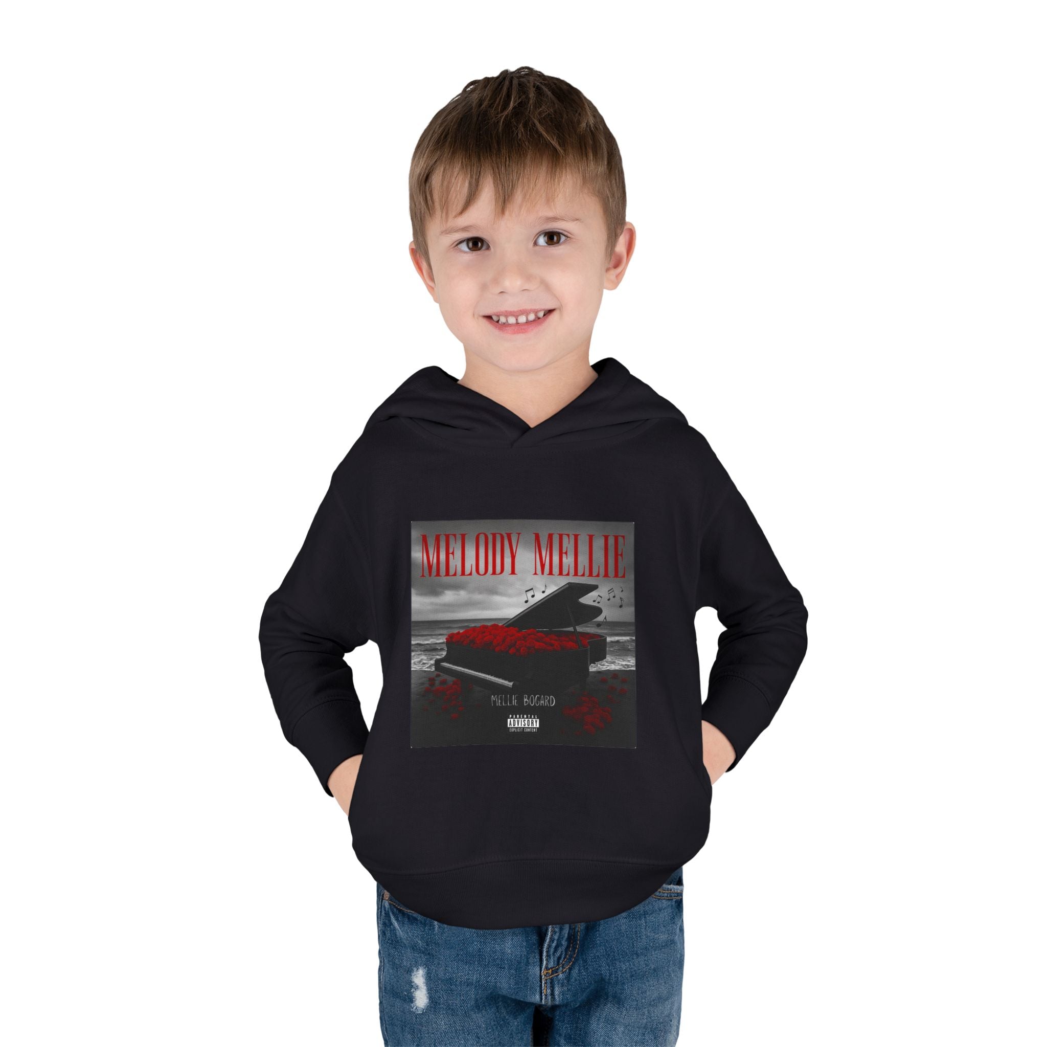 Toddler Hoodie – 'Melody Mellie' Piano Album Cover Pullover