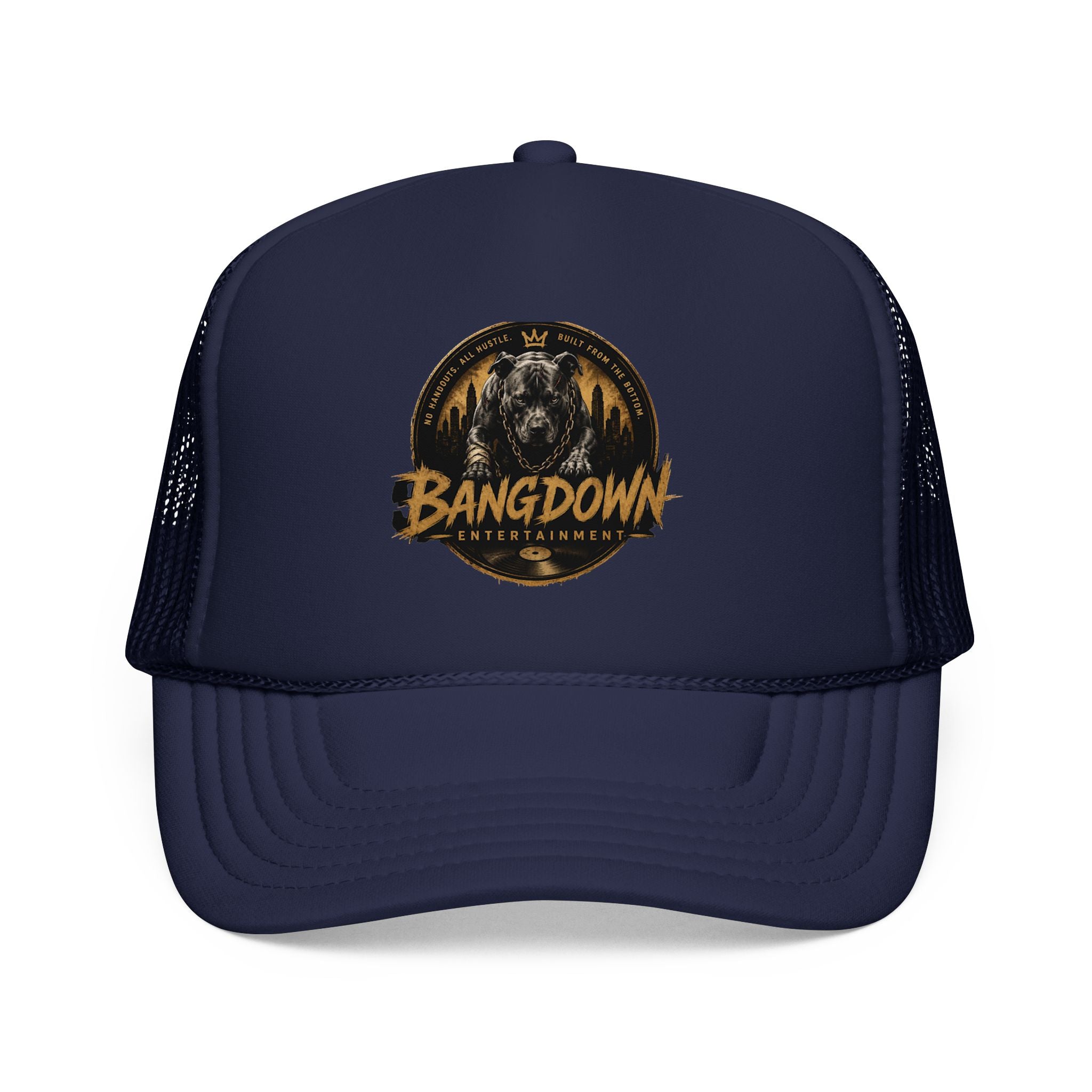 Bangdown Eagle Foam Trucker Hat — Vintage Wildlife Logo Mesh Cap