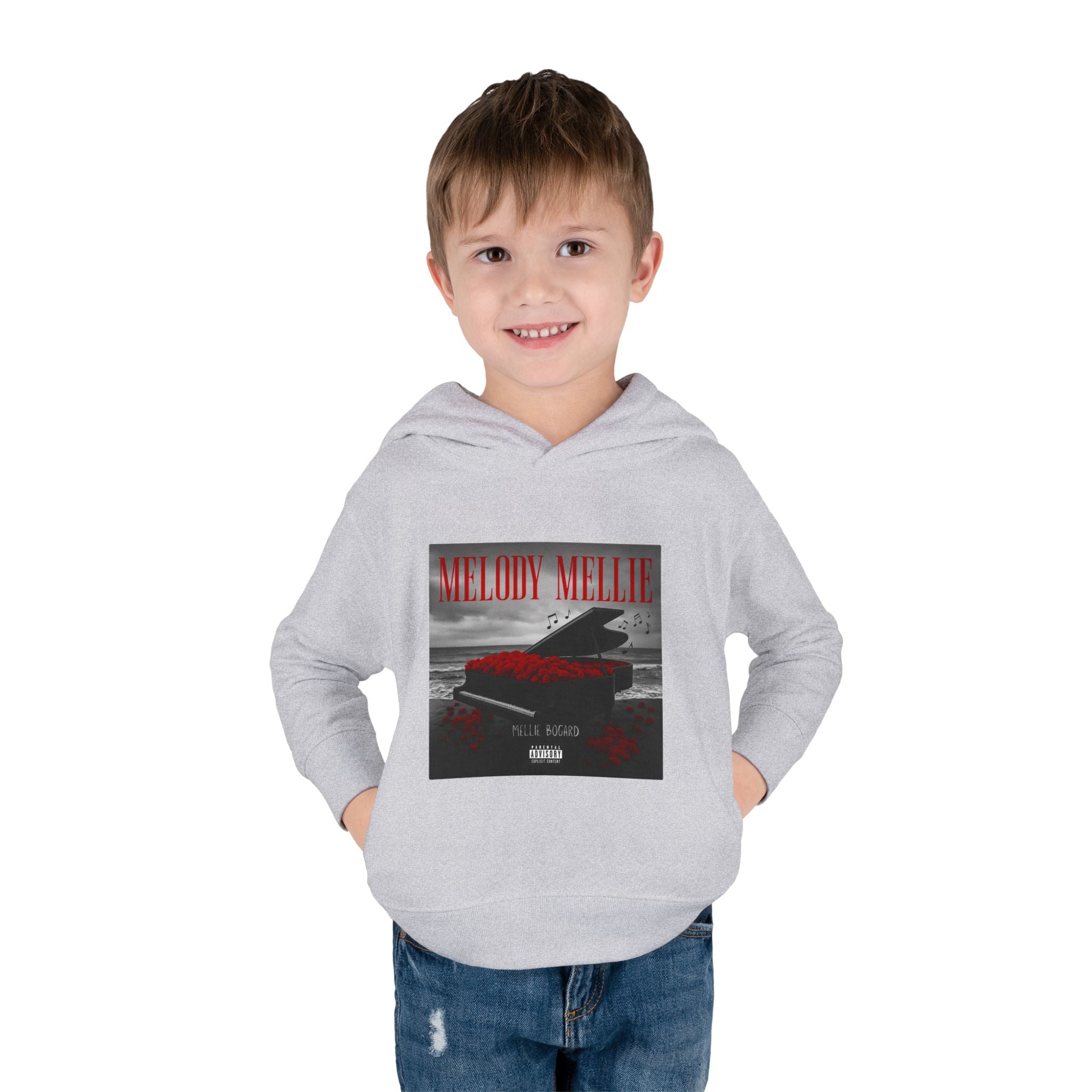 Toddler Hoodie – 'Melody Mellie' Piano Album Cover Pullover