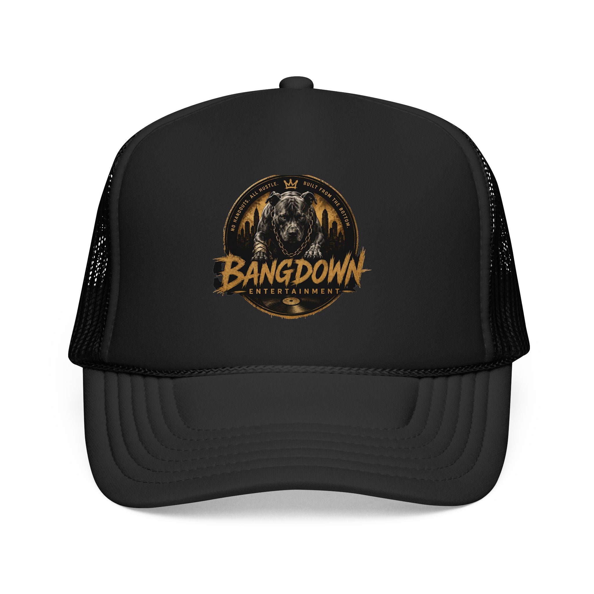 Bangdown Eagle Foam Trucker Hat — Vintage Wildlife Logo Mesh Cap