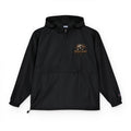 Anorak Jacket - Orange Packable Windbreaker with Chest Patch