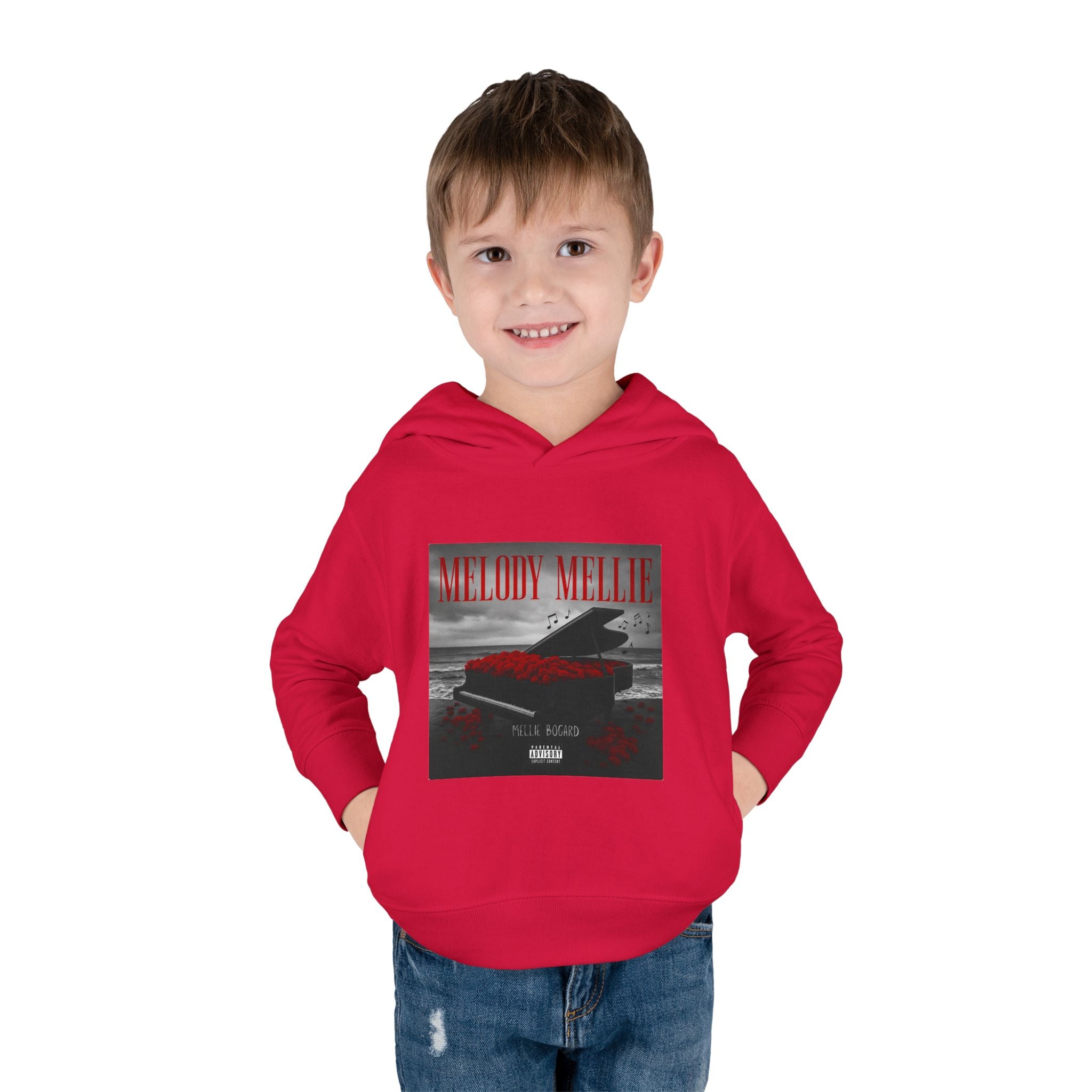 Toddler Hoodie – 'Melody Mellie' Piano Album Cover Pullover