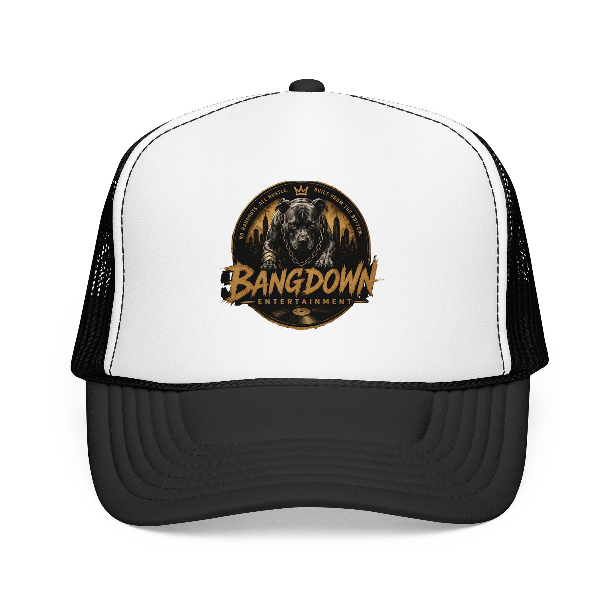 Bangdown Eagle Foam Trucker Hat — Vintage Wildlife Logo Mesh Cap